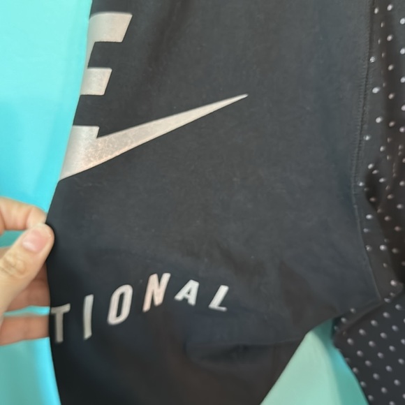 Nike Polka Dot Streetwear Full Length Active Black Leggings S - Picture 8 of 10